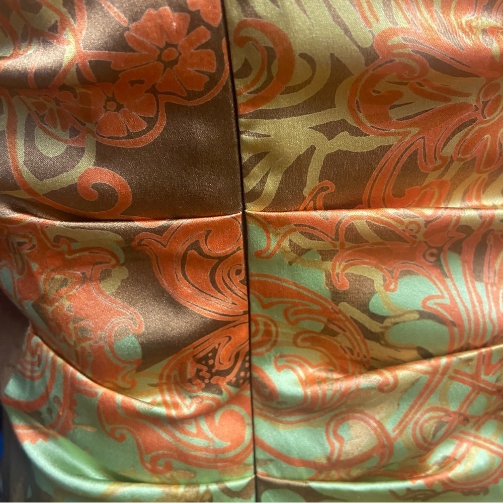 Nicole Miller Collection Sweetheart Silk Ruched Strapless Dress Size 8 Bronze - Picture 7 of 16
